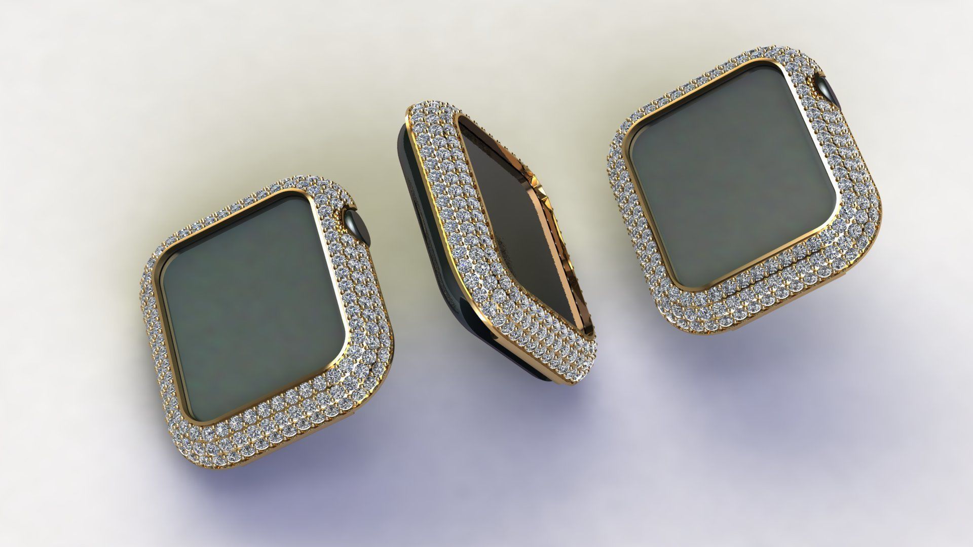 apple watch 44 mm series 6  diamond gold  3D print model_1