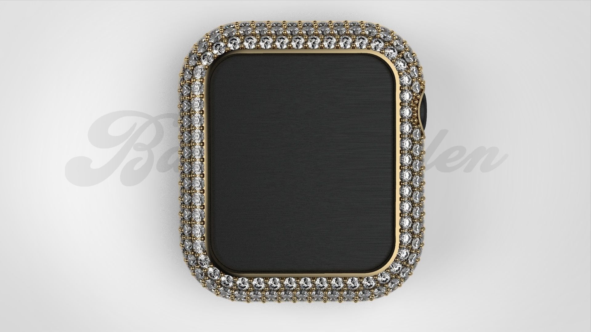 apple watch 44 mm series 6  diamond gold  3D print model_6