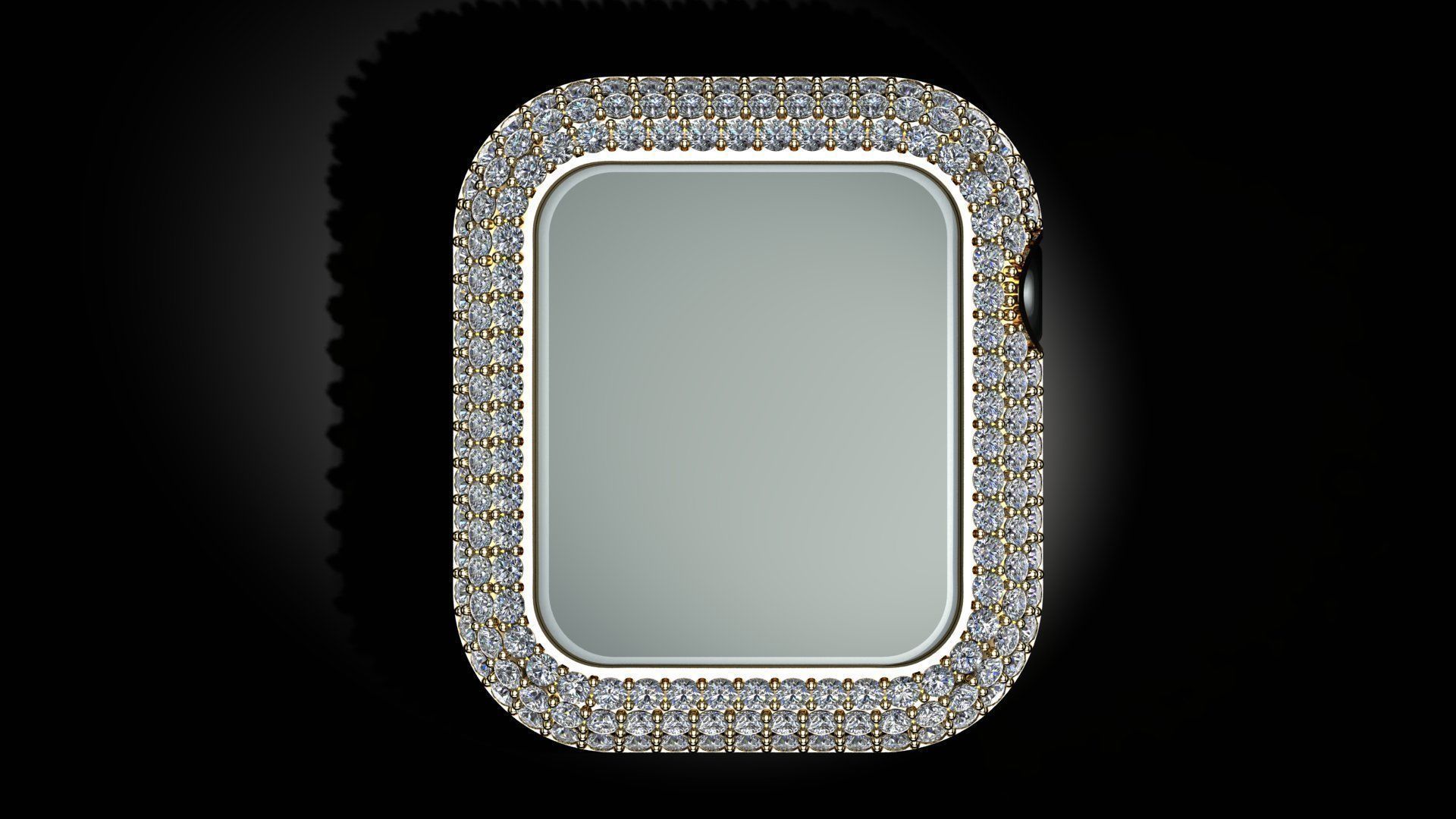 apple watch 44 mm series 6  diamond gold  3D print model_2