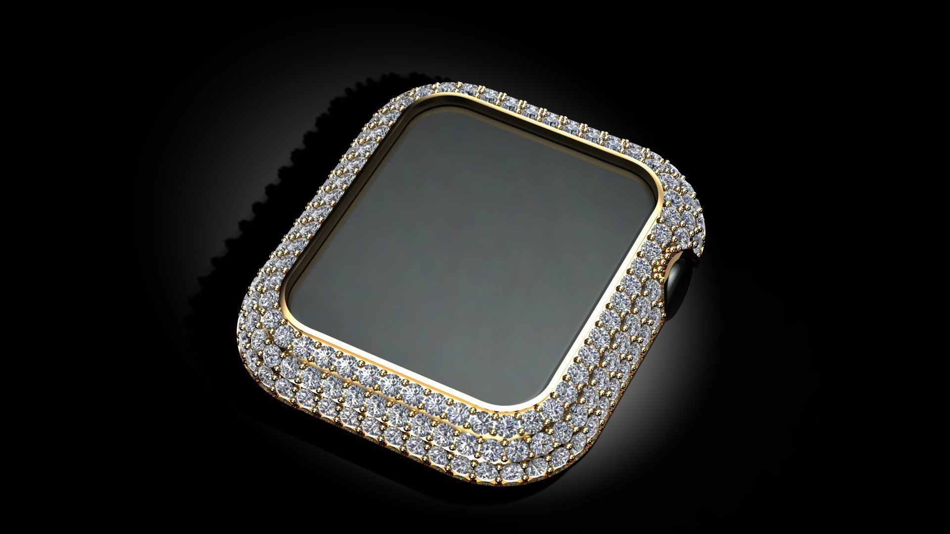 apple watch 44 mm series 6  diamond gold  3D print model_3