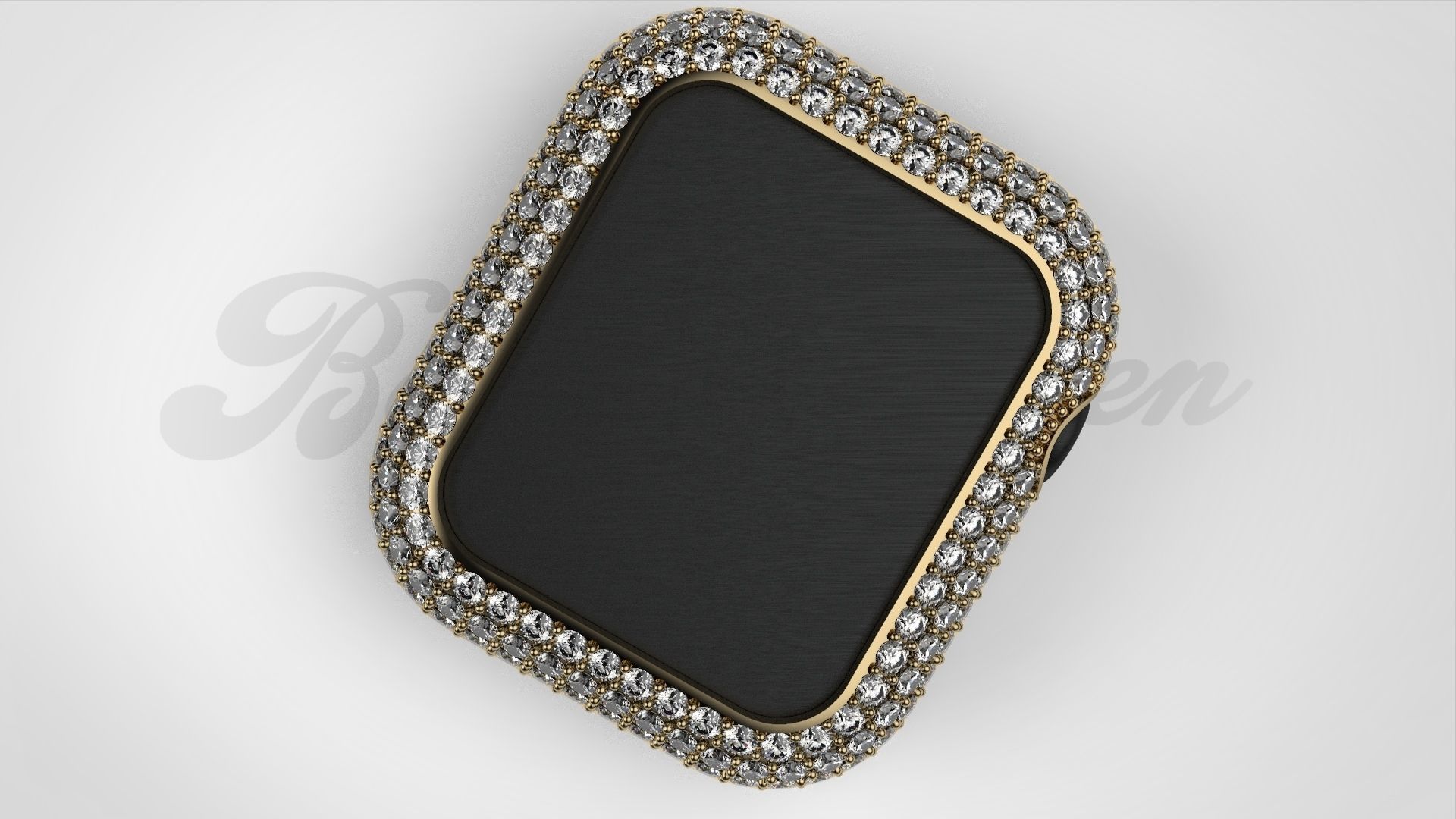 apple watch 44 mm series 6  diamond gold  3D print model_7