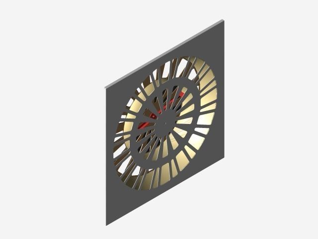 cooling and heating ceiling diffuser Free 3D model_4