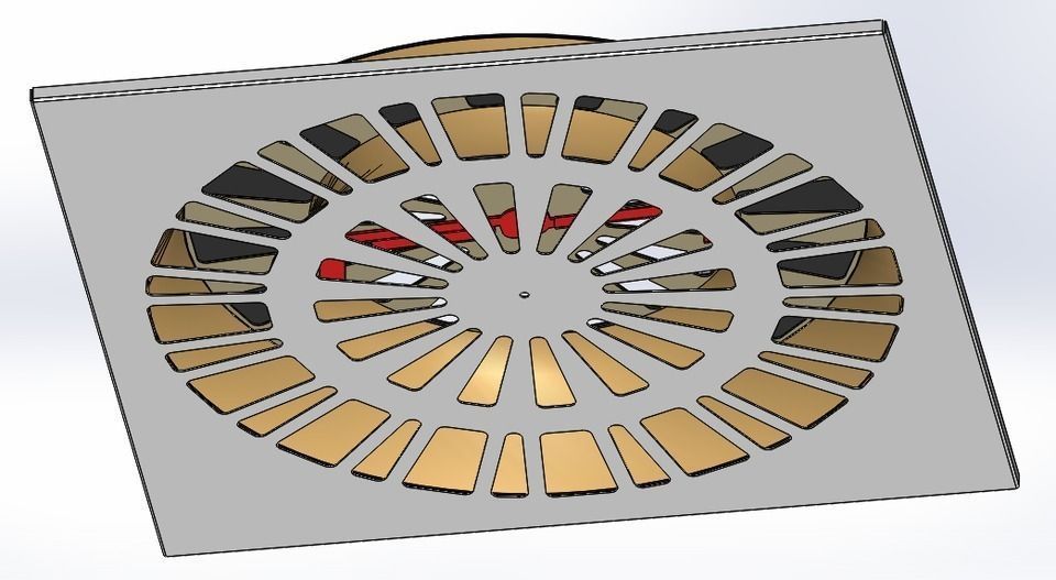 cooling and heating ceiling diffuser Free 3D model_0