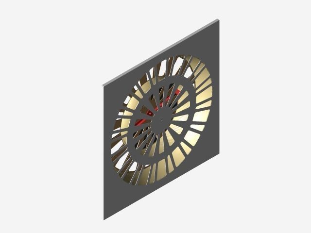 cooling and heating ceiling diffuser Free 3D model_5