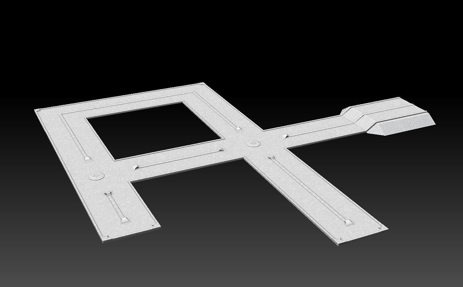 Modular Road Grid Low Roads Addon 3D print model_7