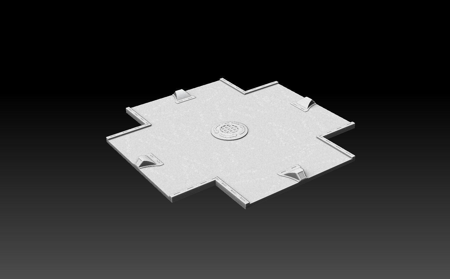 Modular Road Grid Low Roads Addon 3D print model_3