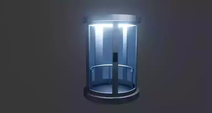 Cylindrical Elevator 3D Model 3D model