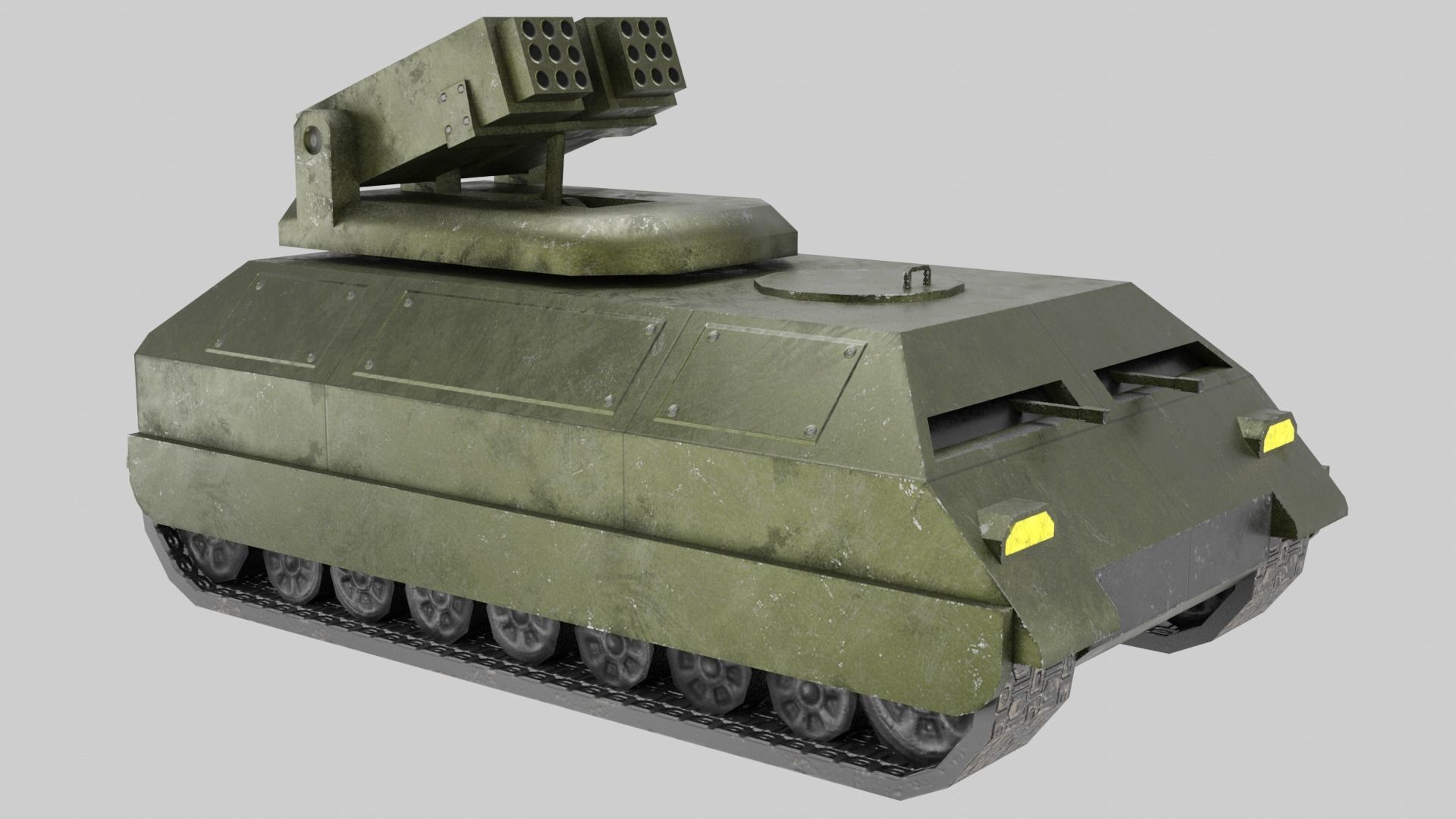 tank with rocket launcher Low-poly 3D model_4