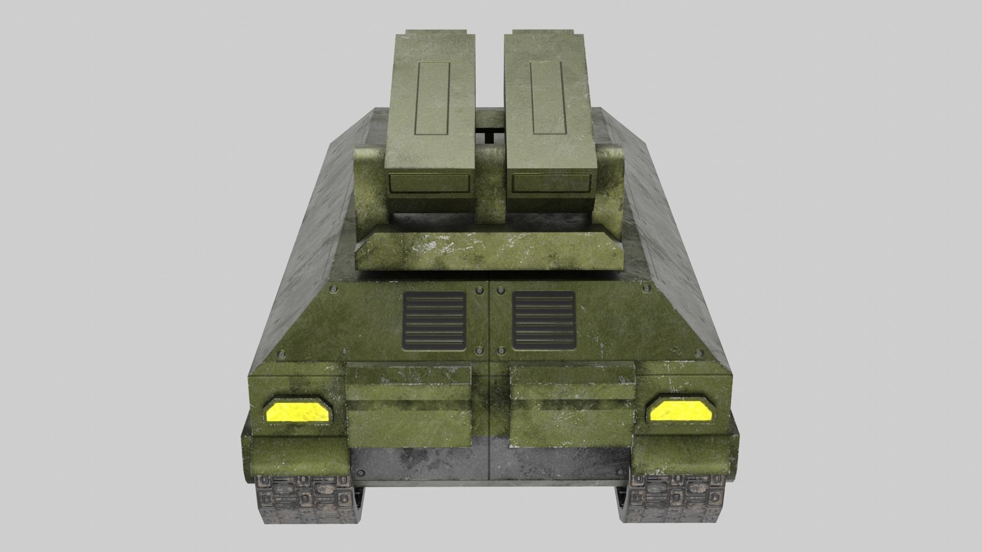 tank with rocket launcher Low-poly 3D model_3