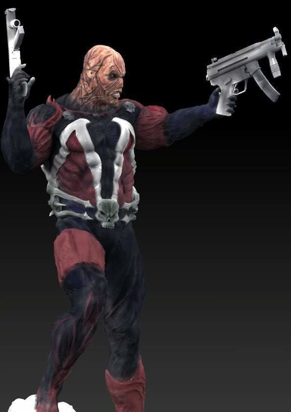 spawn figure holding gun 3D print model_2