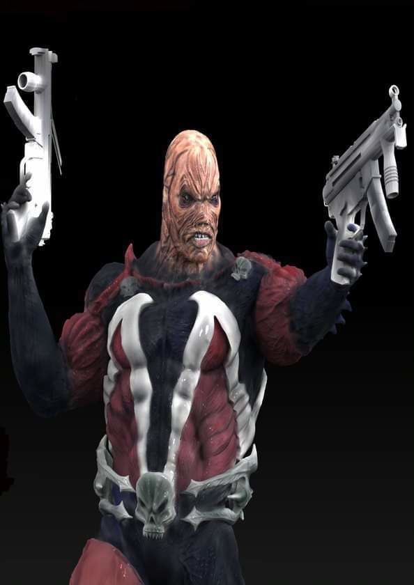 spawn figure holding gun 3D print model_4