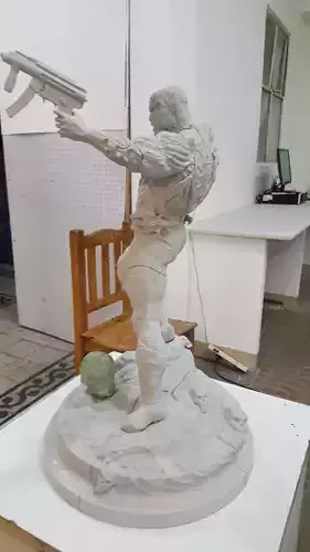 spawn figure holding gun 3D print model spawn figure holding gun 3D print model