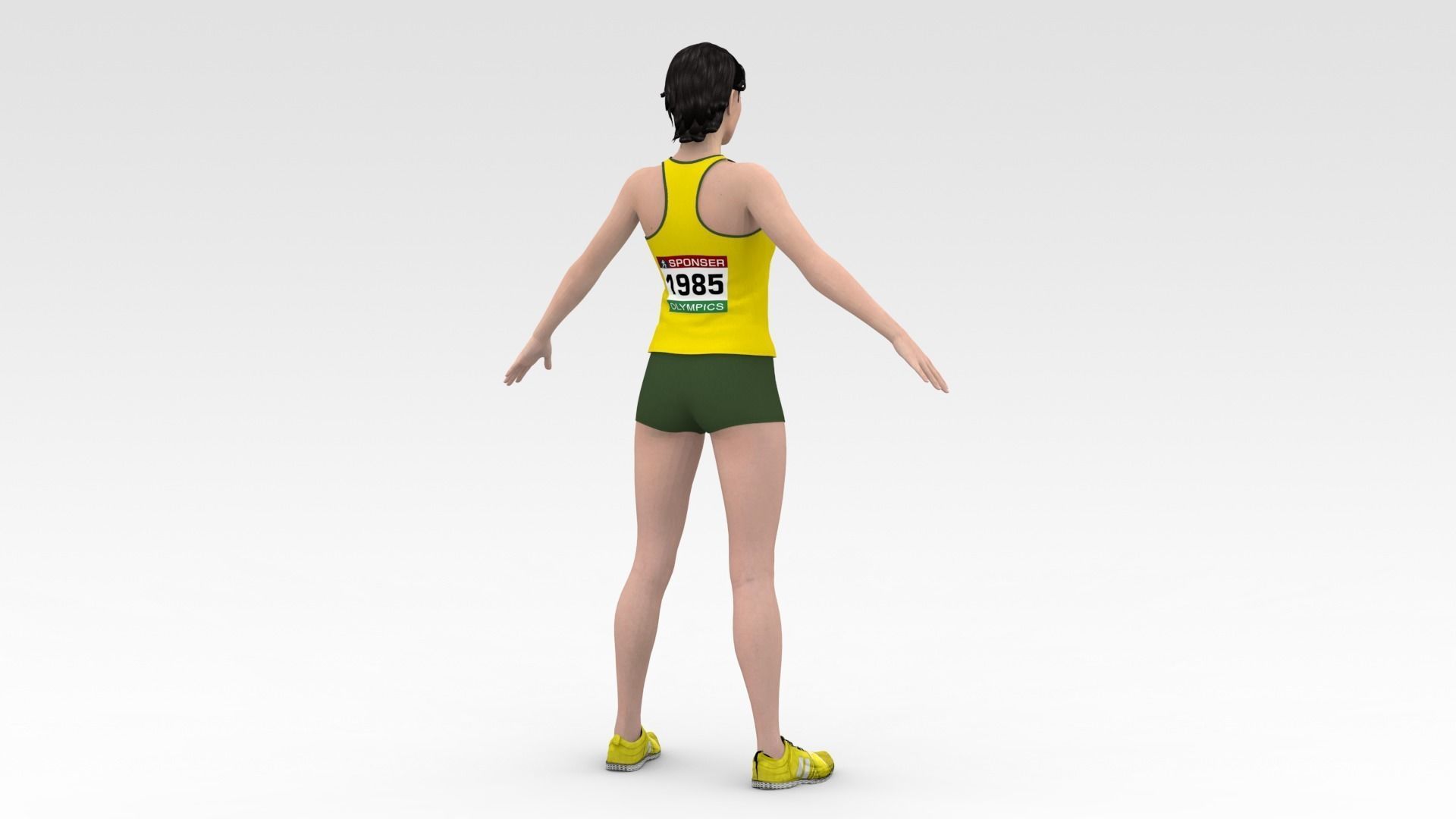 Athletic Runner 3D model_4