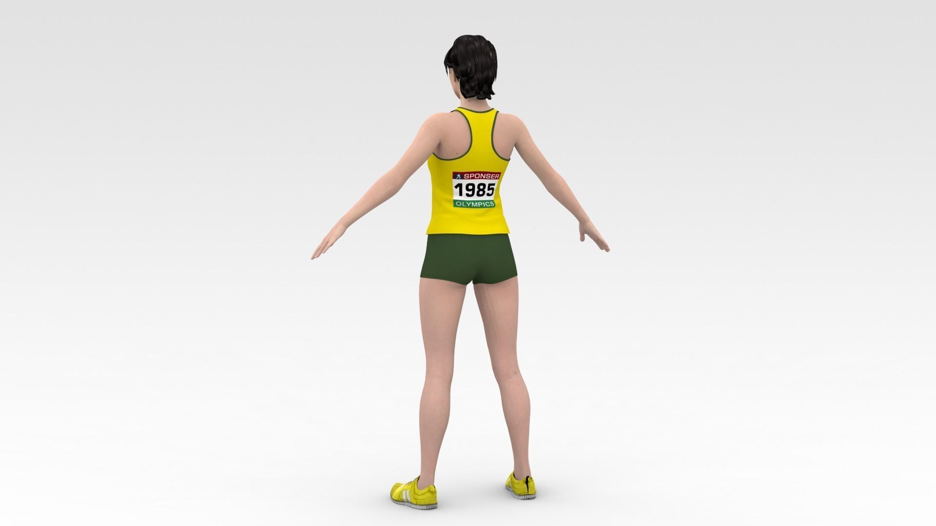 Athletic Runner 3D model_3