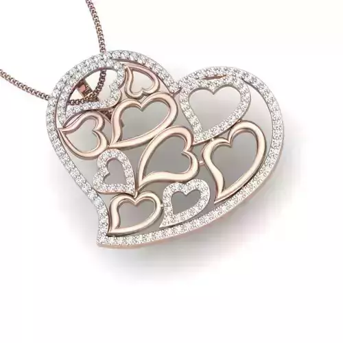 Heart pendant for women  3D print model