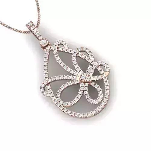 butterfly pendant for women  3D print model