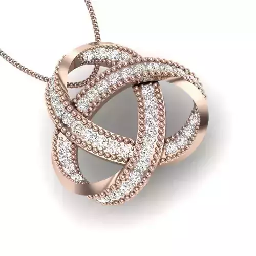 pendant rose gold infinity with diamonds