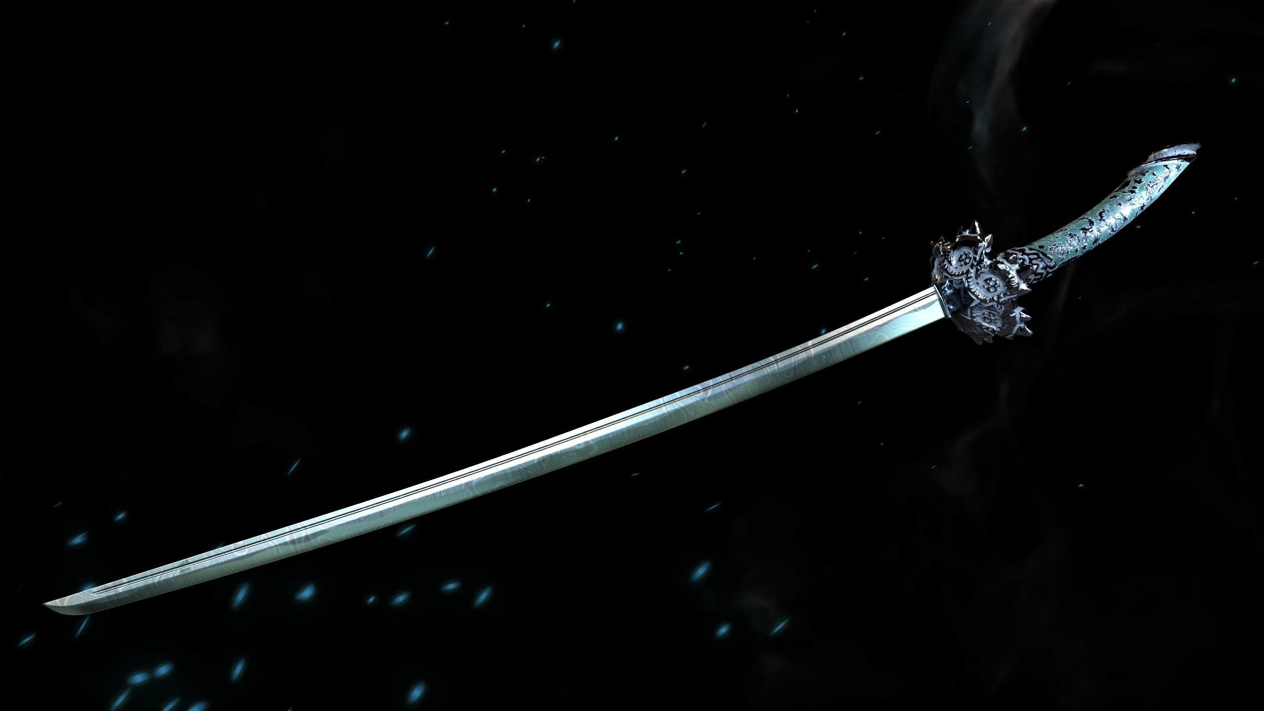 Relic katana Low-poly 3D model_10