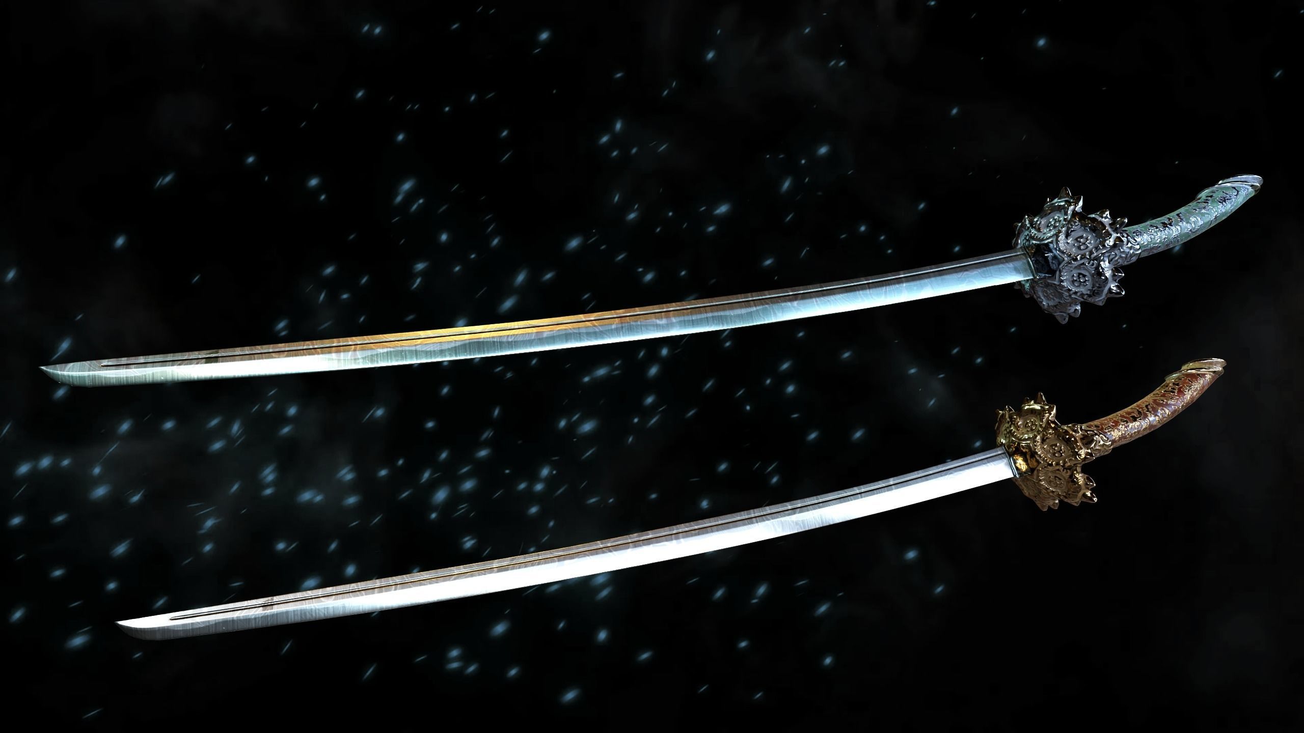 Relic katana Low-poly 3D model_7