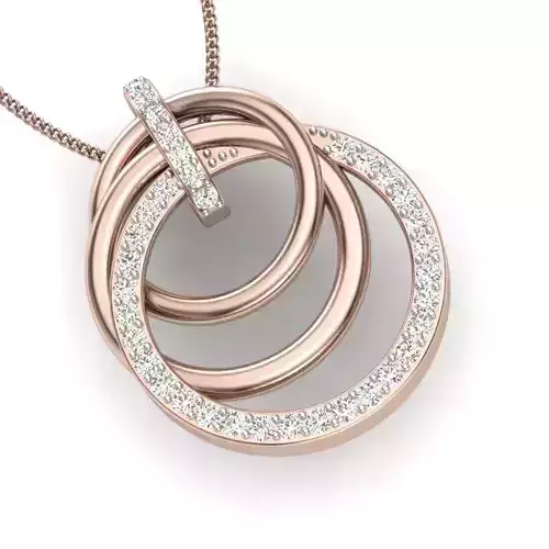 Women pendant 3dm stl render detail 