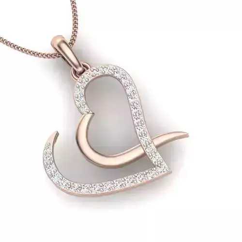 Heart pendant for women 3D print model