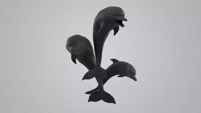 Dolphin statue