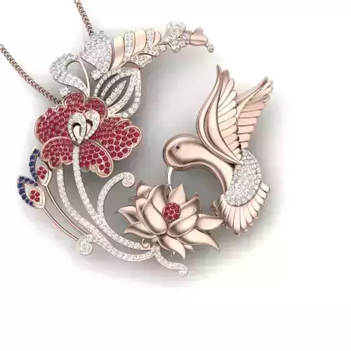 diamond pendant for women 3D print model