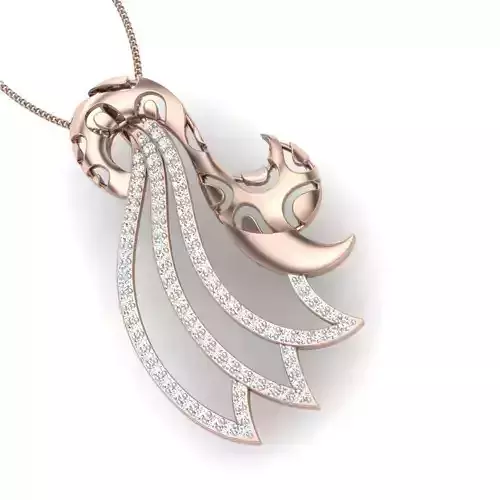 Women infinity necklace 3dm stl render detail 