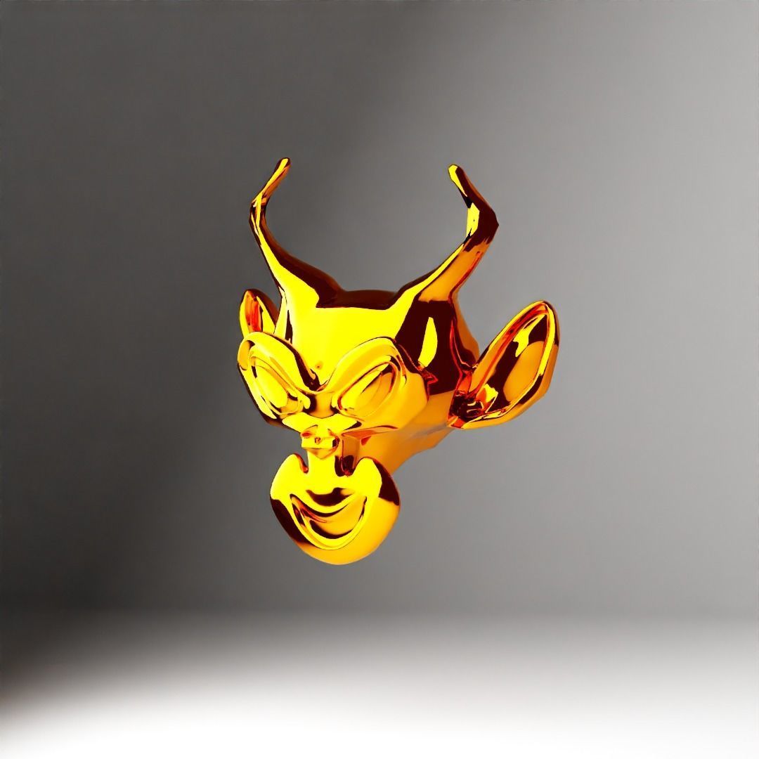 Monkey NFT Free low-poly 3D model_1