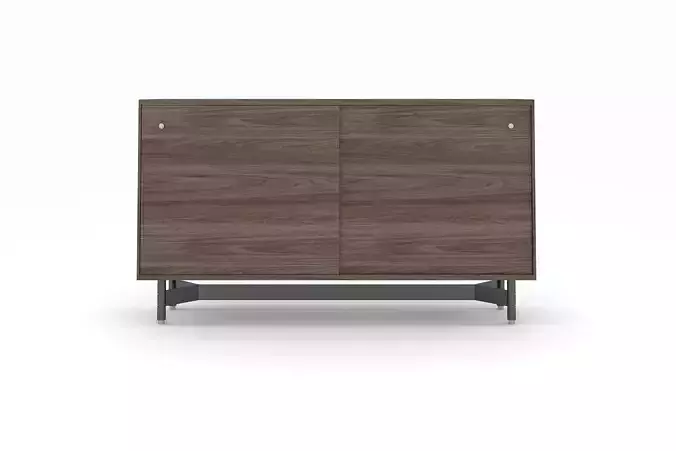 Dresser Console with Steel Base and Brass Accents - LS202