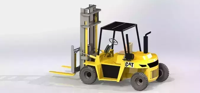 Forklift Low-poly 3D model