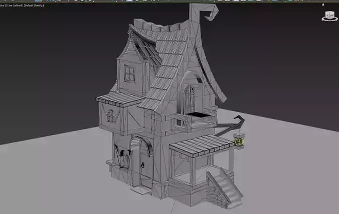 3D house with stairs