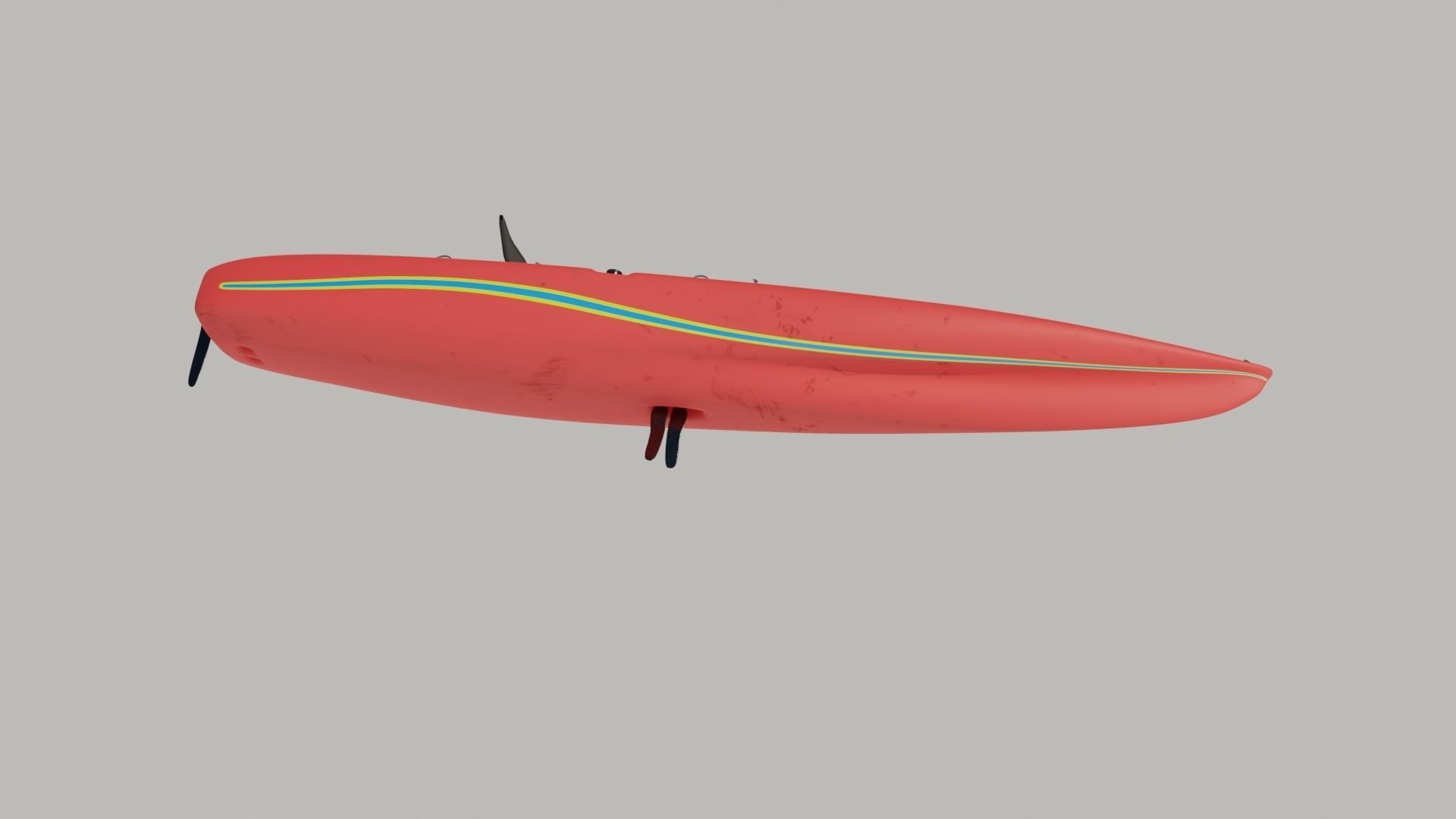 Kayak Low-poly 3D model_17