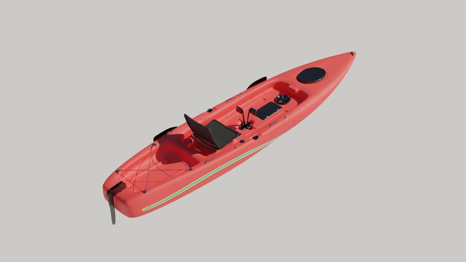 Kayak Low-poly 3D model_12