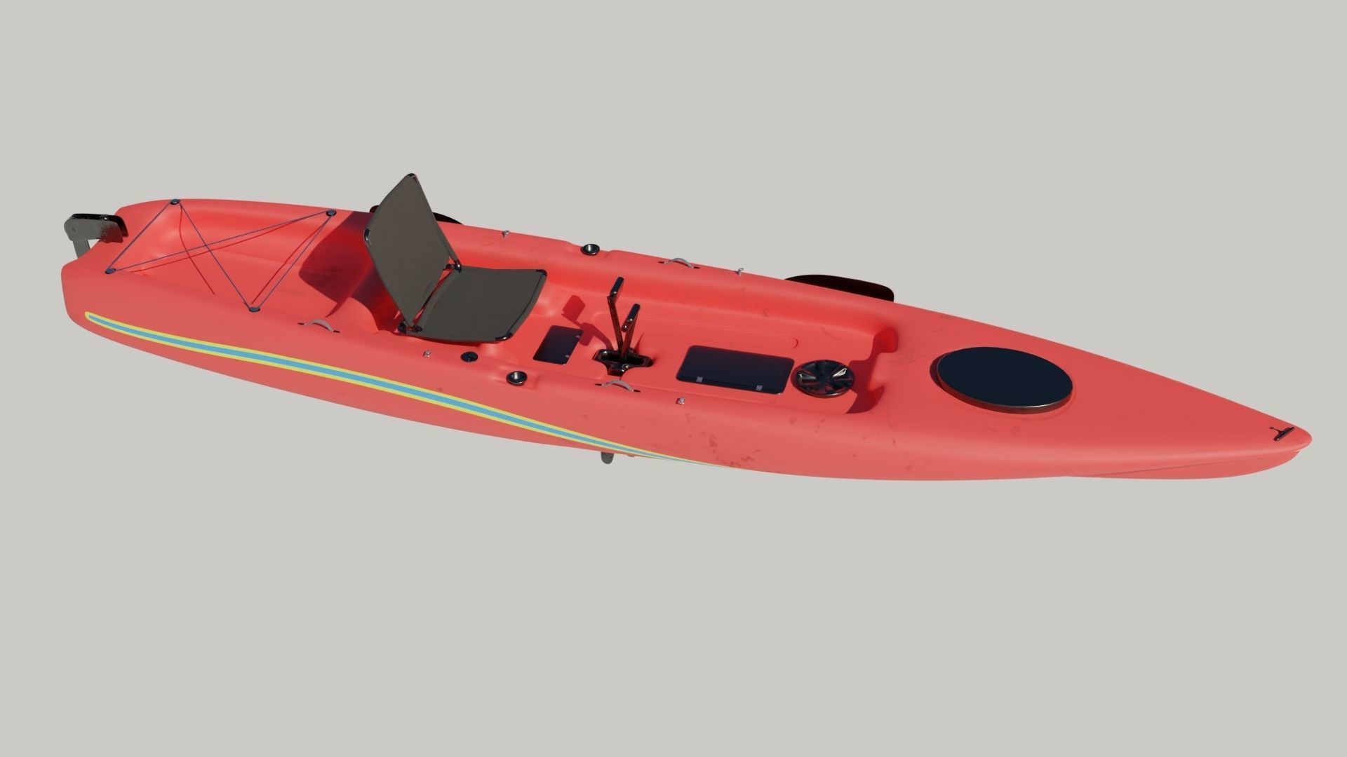 Kayak Low-poly 3D model_11