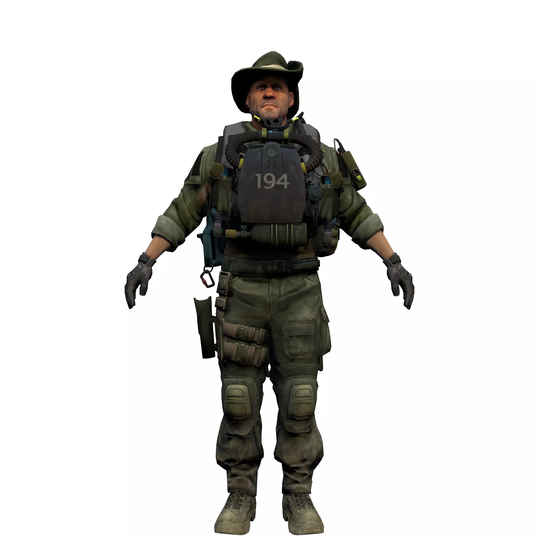 Agent from the game CSGO Lieutenant Kraiki 3D model_0