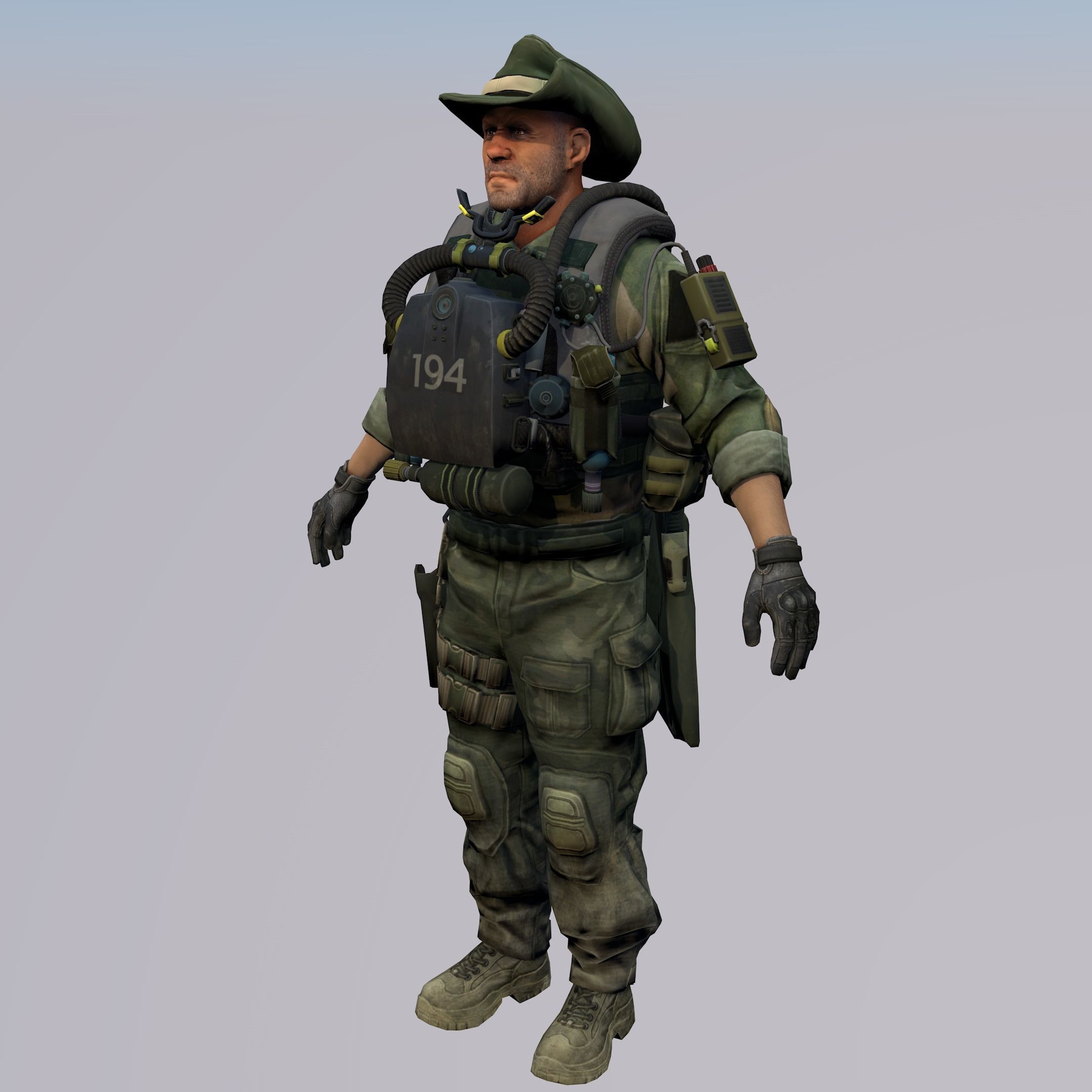 Agent from the game CSGO Lieutenant Kraiki 3D model_4