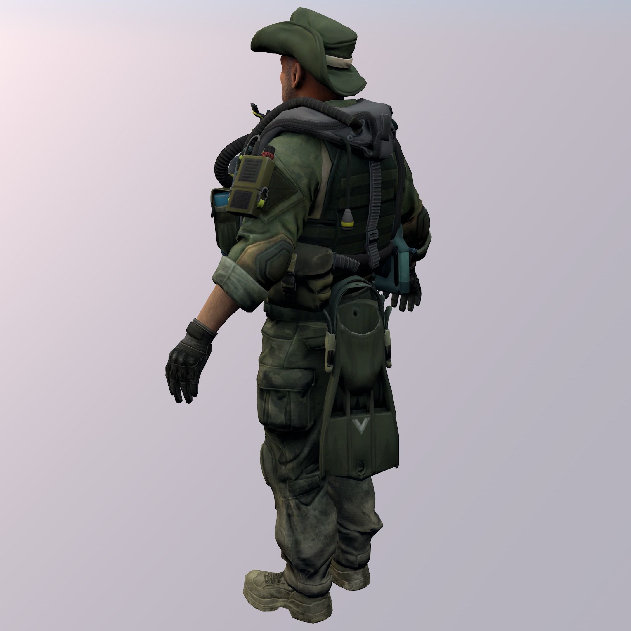 Agent from the game CSGO Lieutenant Kraiki 3D model_5