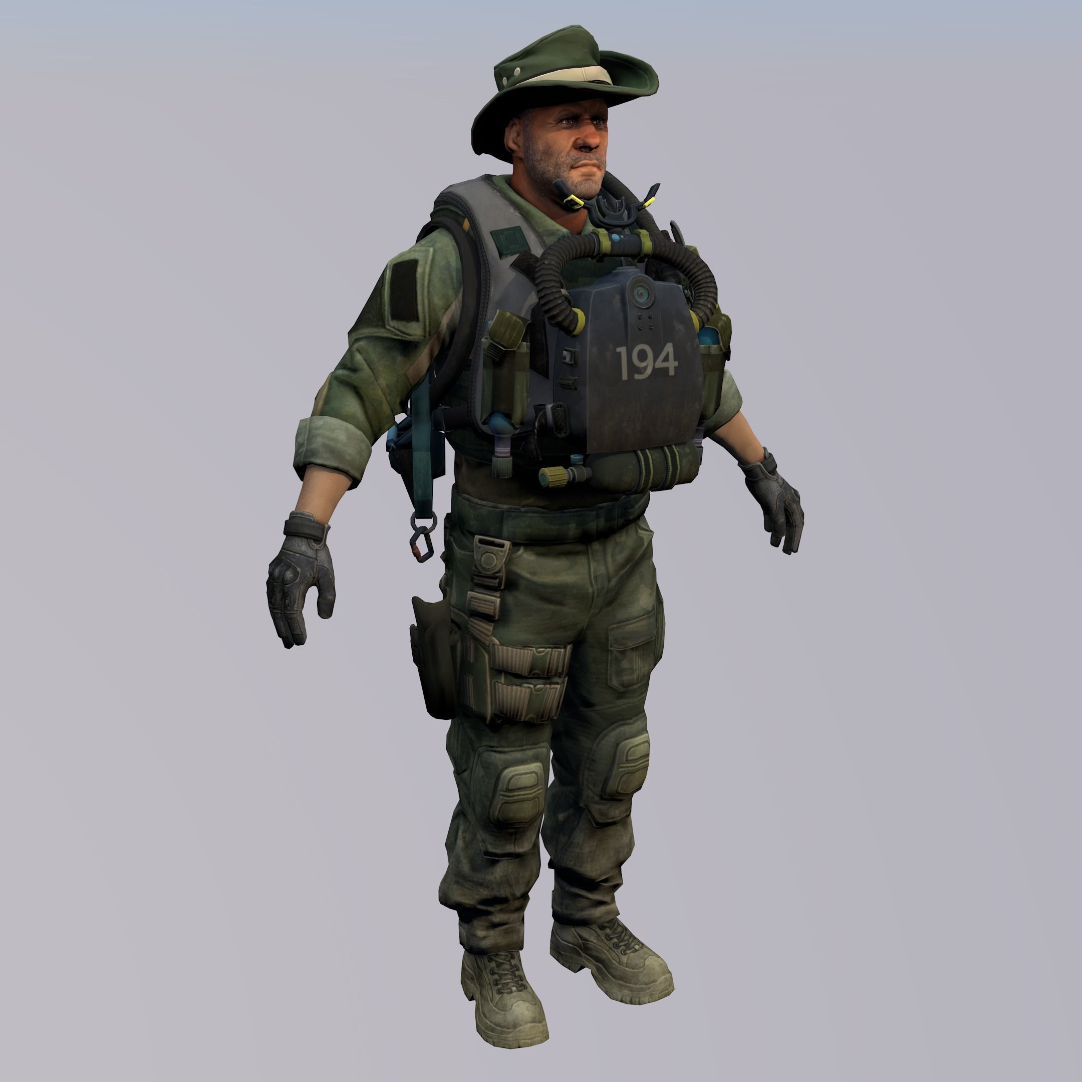 Agent from the game CSGO Lieutenant Kraiki 3D model_3
