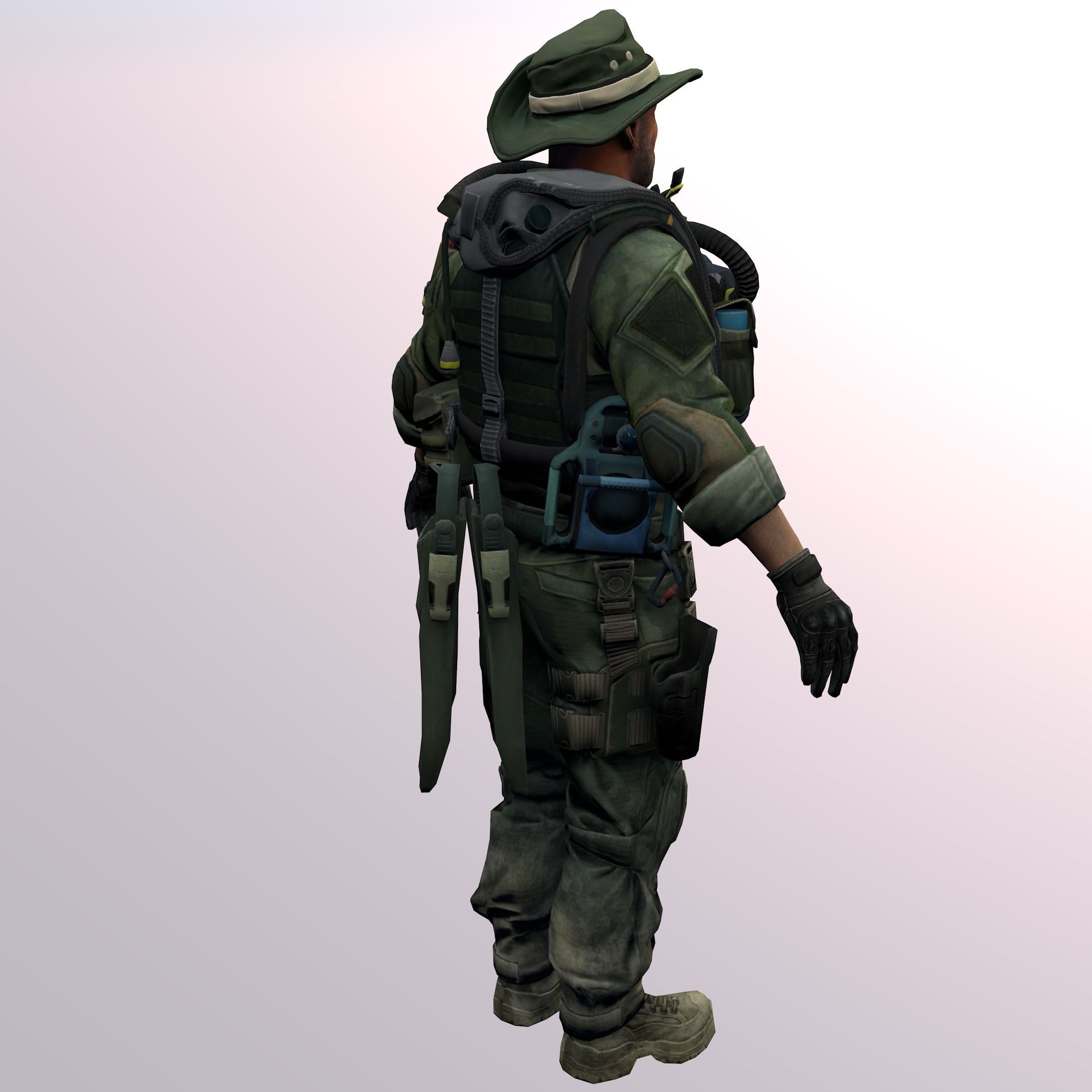 Agent from the game CSGO Lieutenant Kraiki 3D model_6
