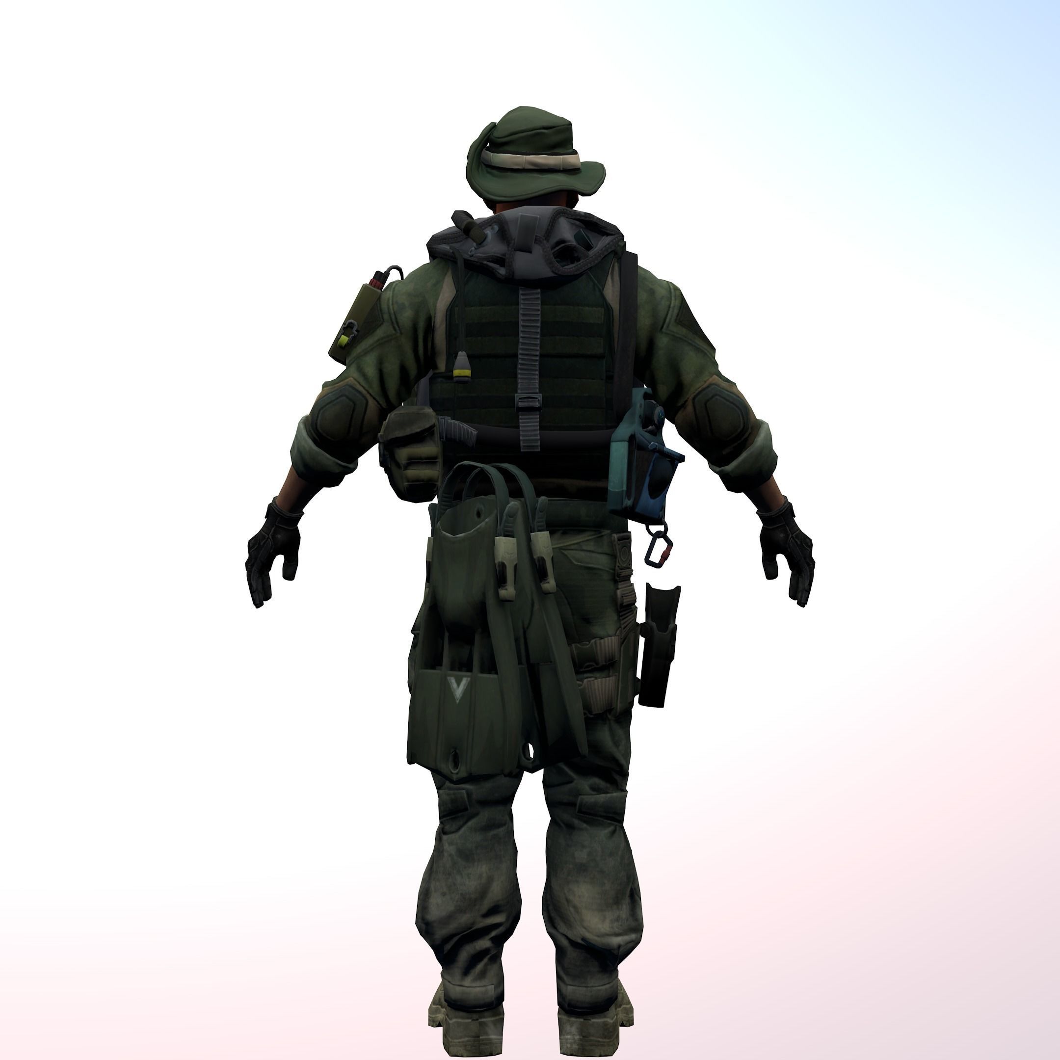 Agent from the game CSGO Lieutenant Kraiki 3D model_2