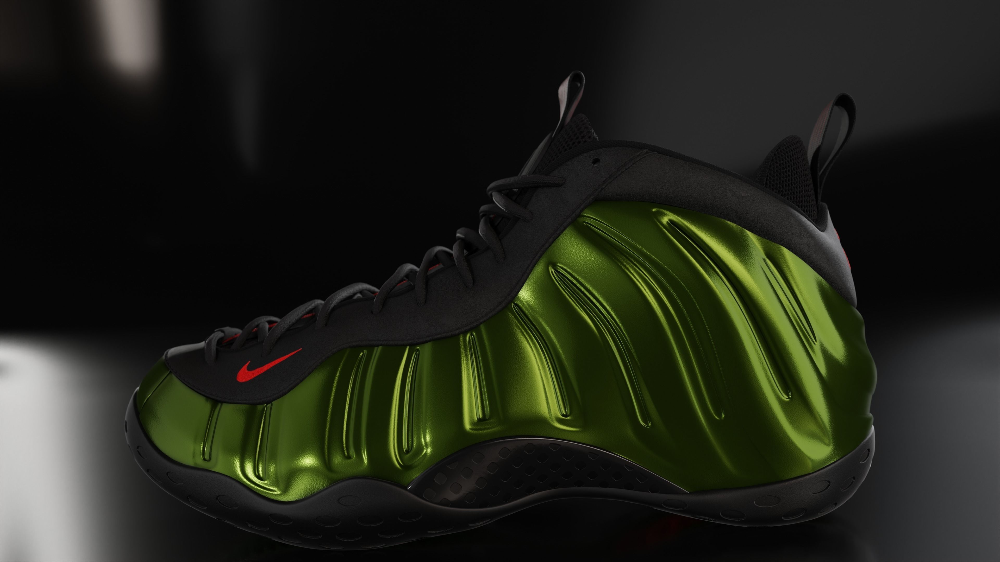 Nike Air Foamposite sneaker Low-poly 3D model_6