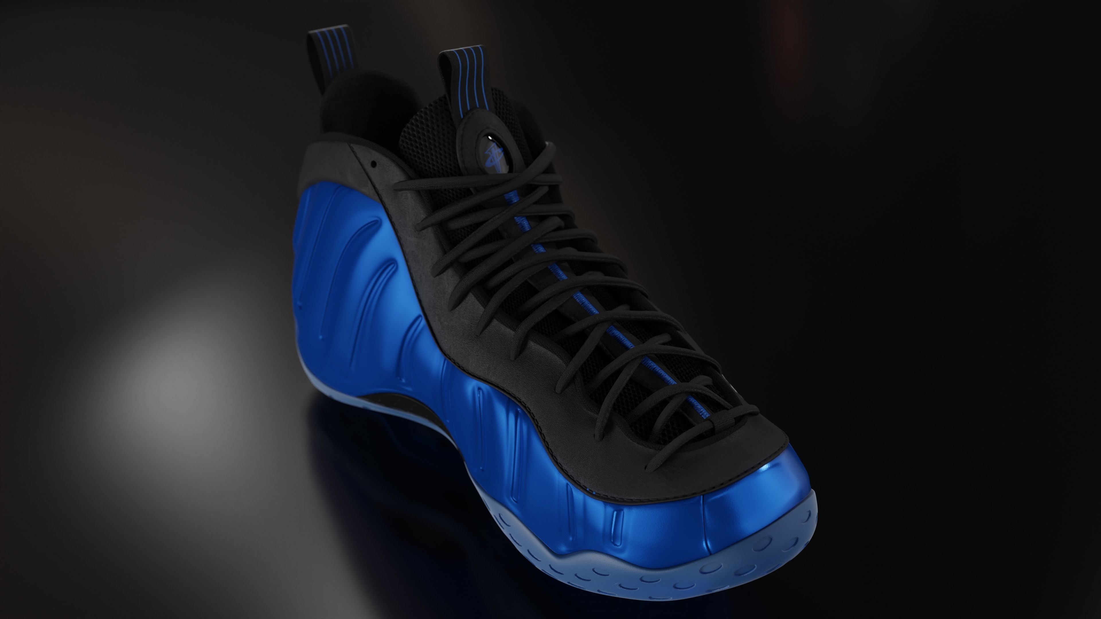 Nike Air Foamposite sneaker Low-poly 3D model_34