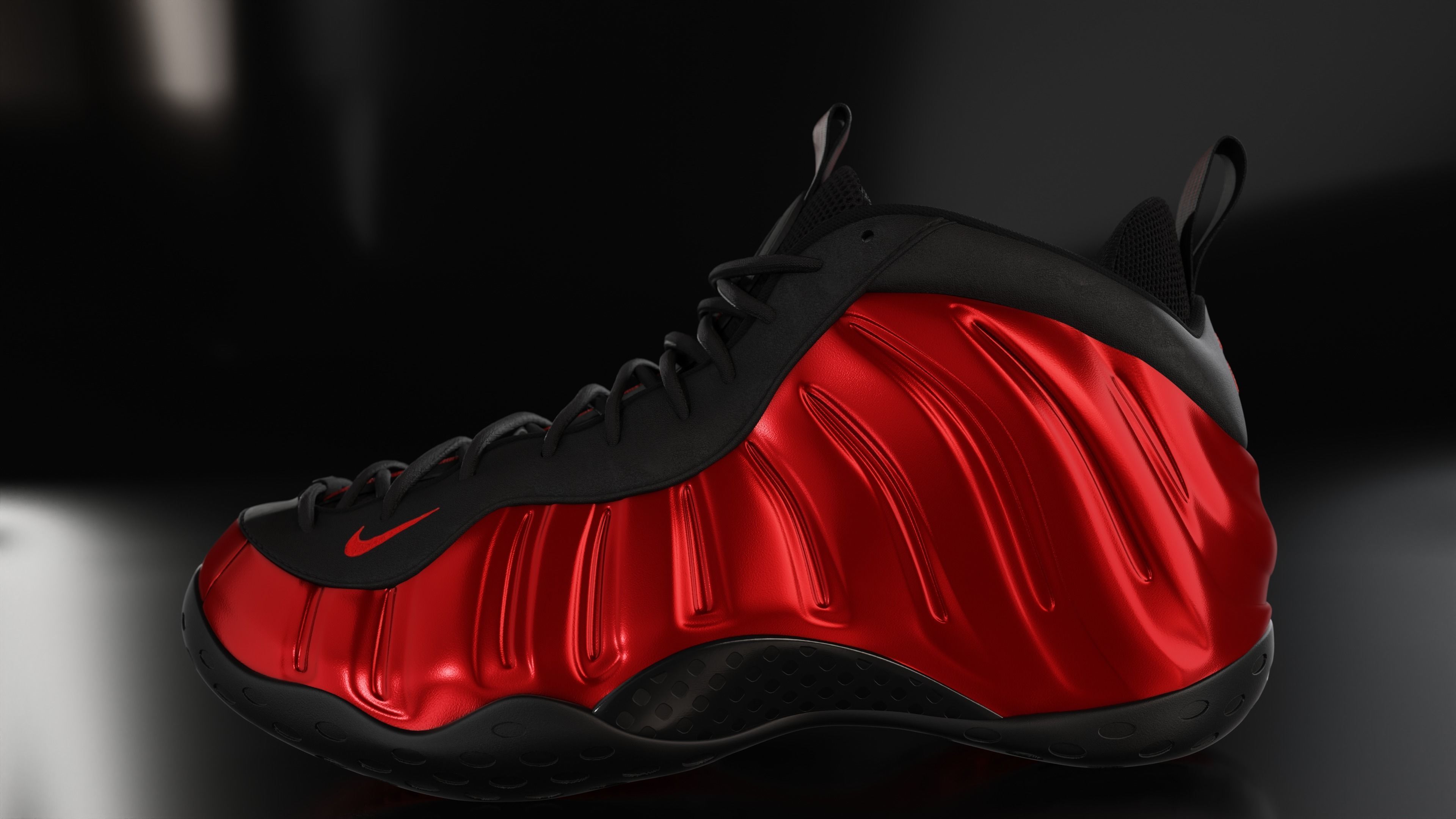 Nike Air Foamposite sneaker Low-poly 3D model_4