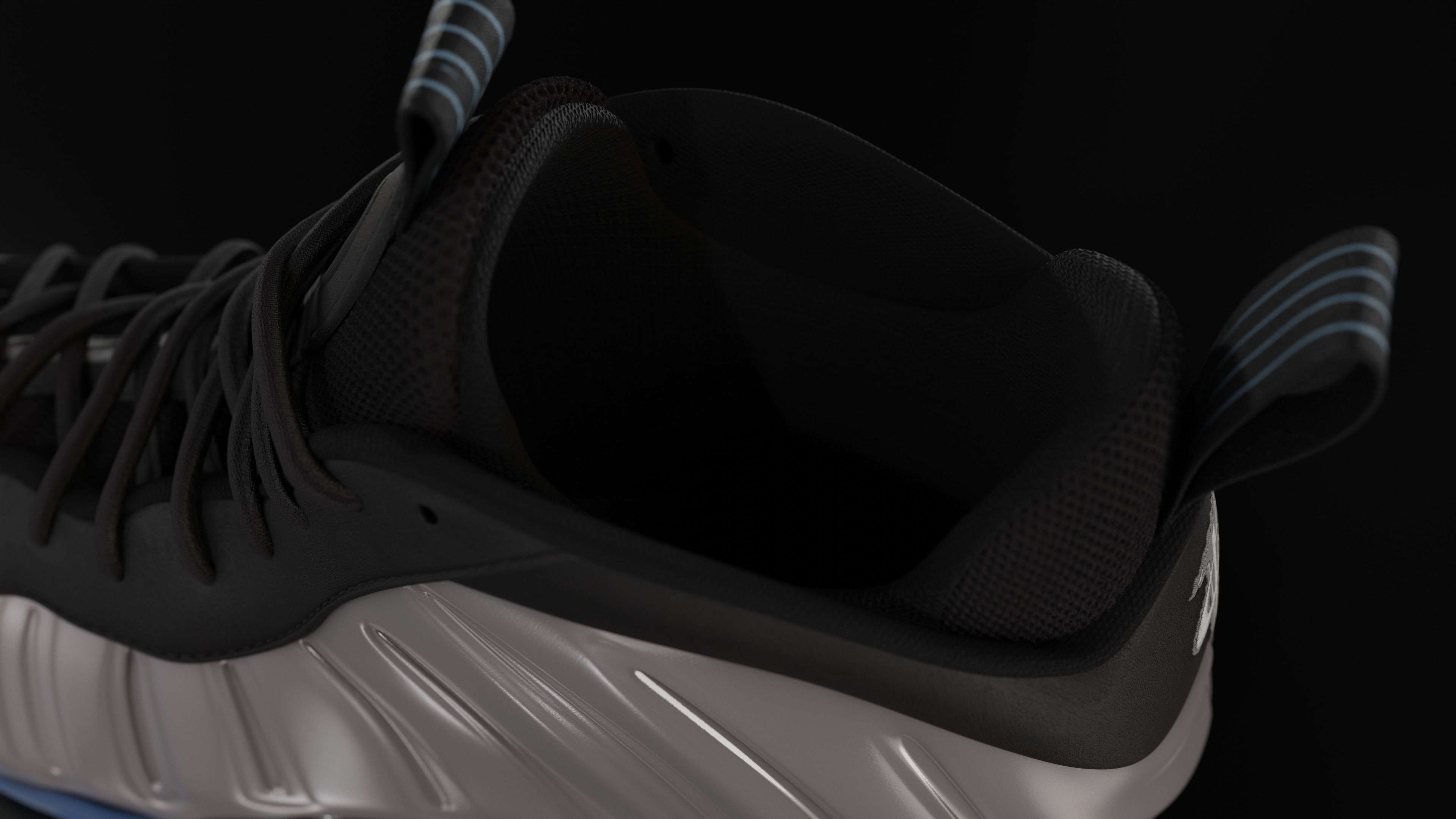 Nike Air Foamposite sneaker Low-poly 3D model_48