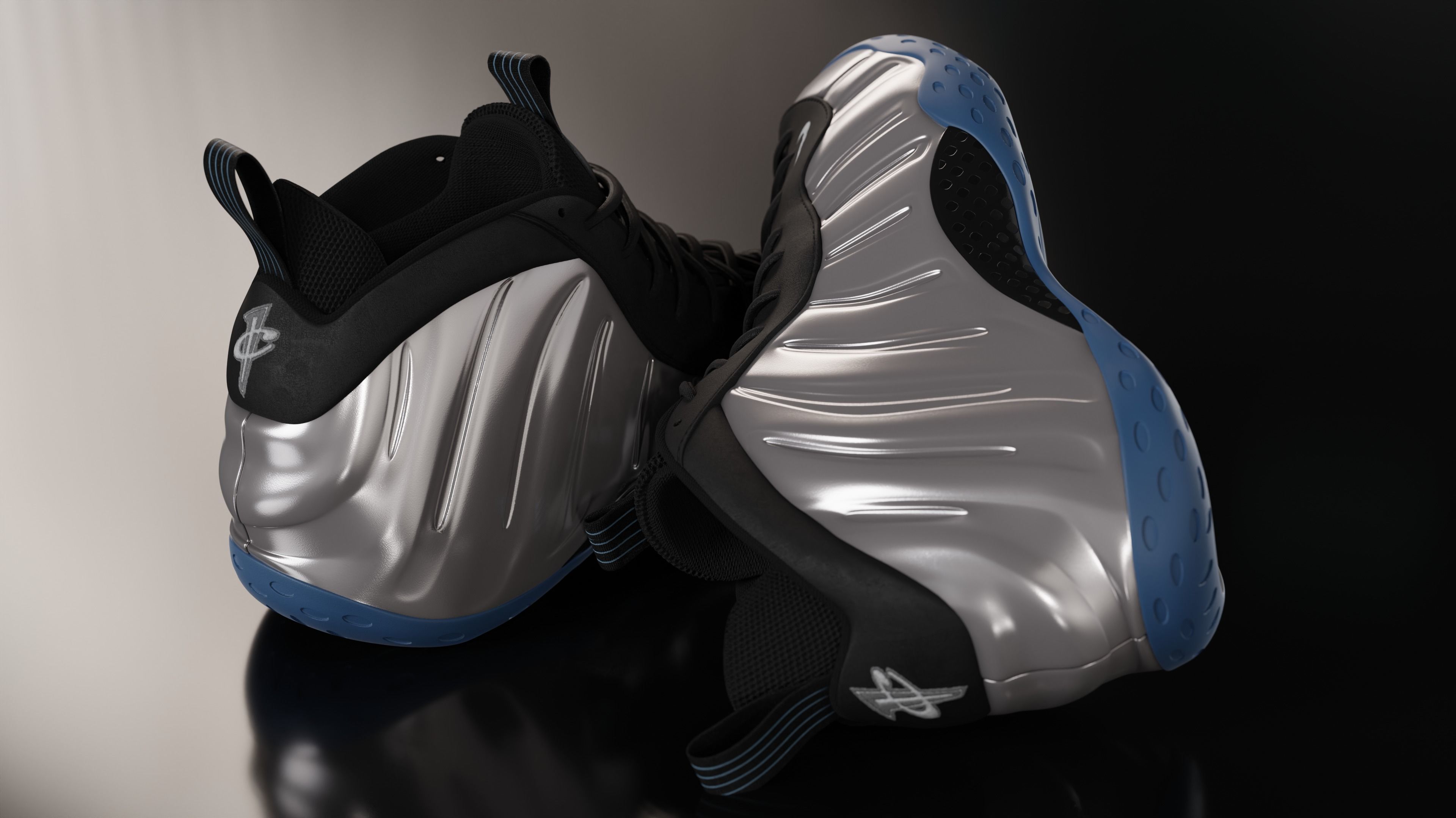 Nike Air Foamposite sneaker Low-poly 3D model_82