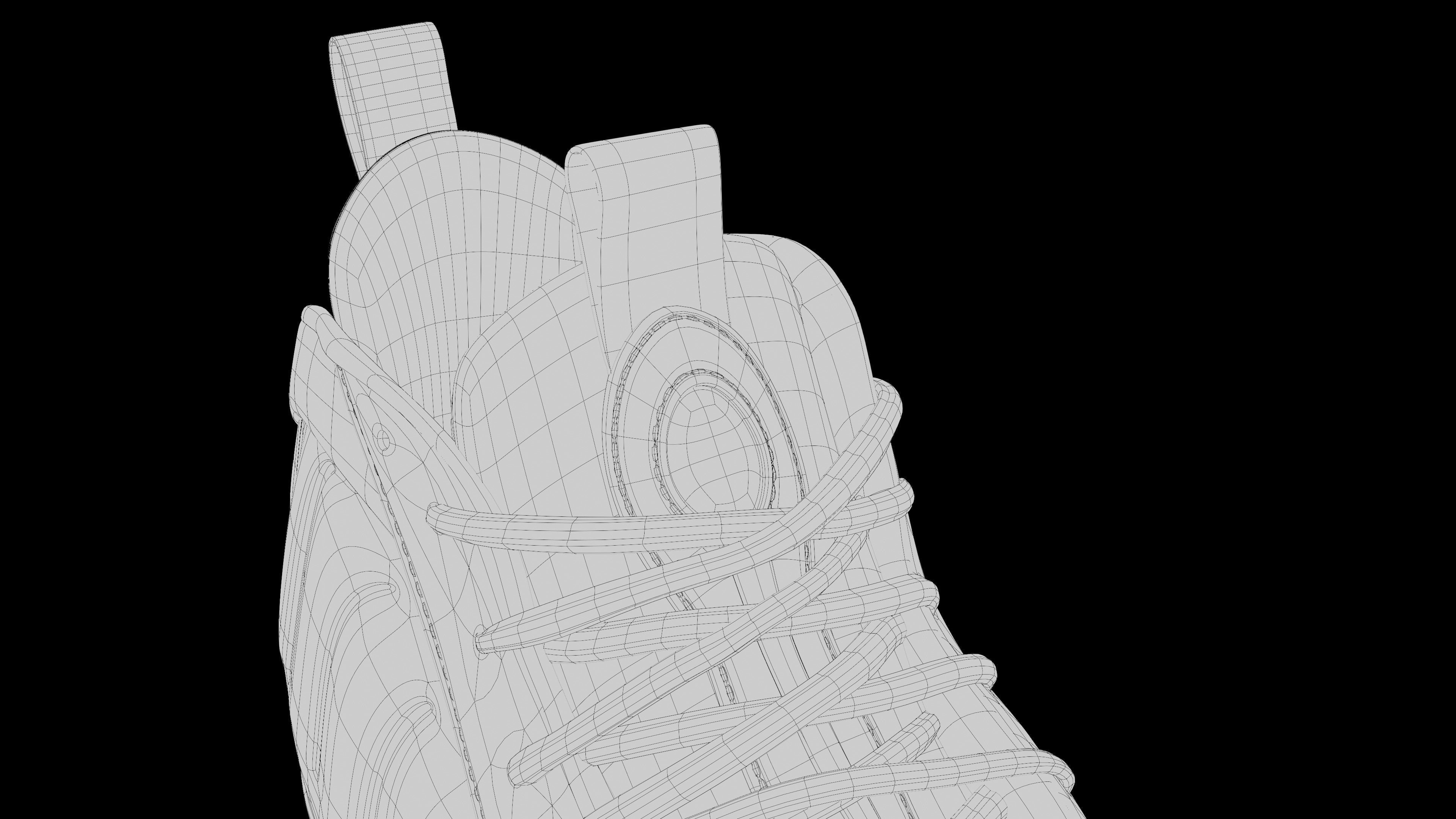 Nike Air Foamposite sneaker Low-poly 3D model_19