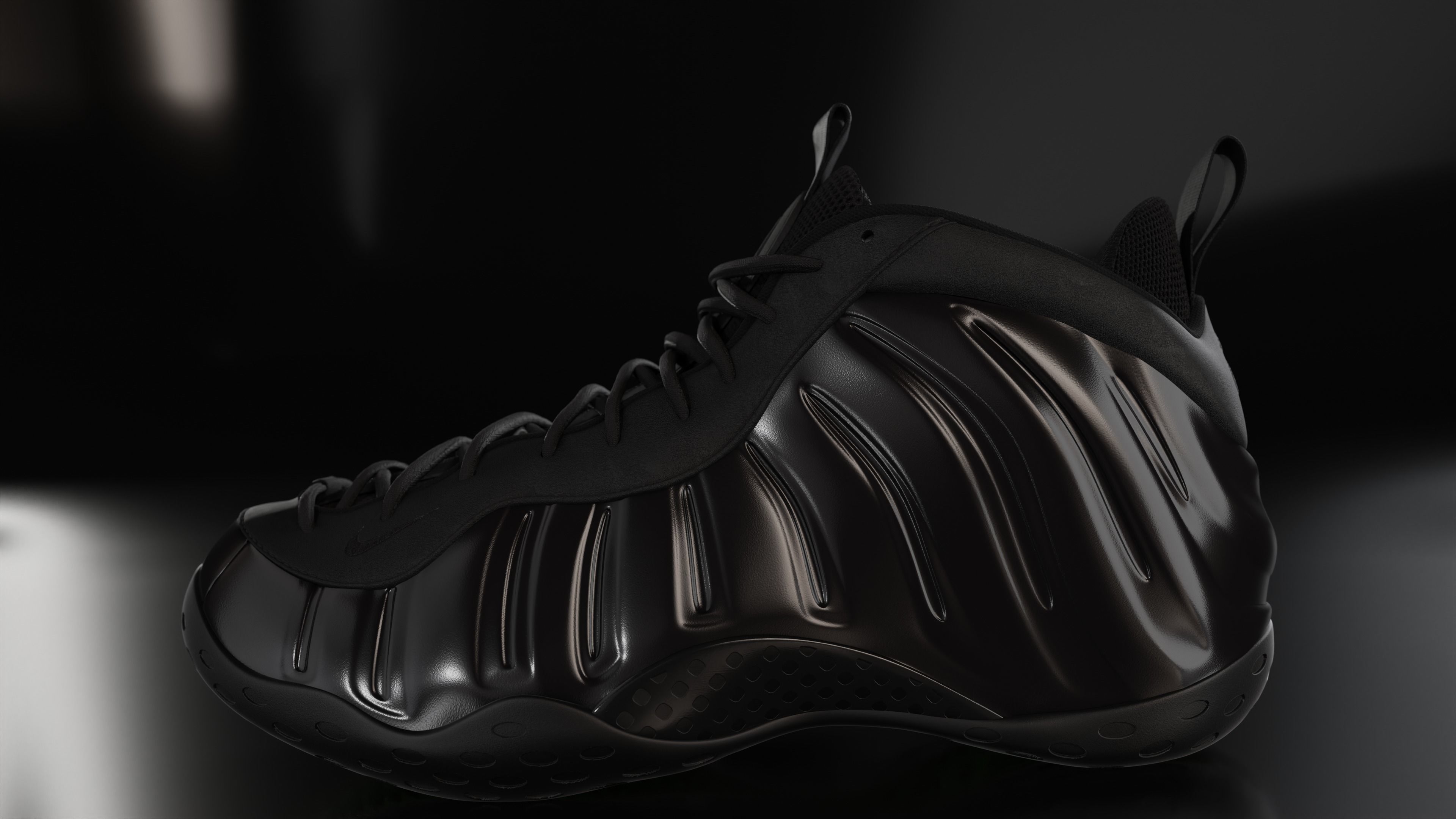 Nike Air Foamposite sneaker Low-poly 3D model_7