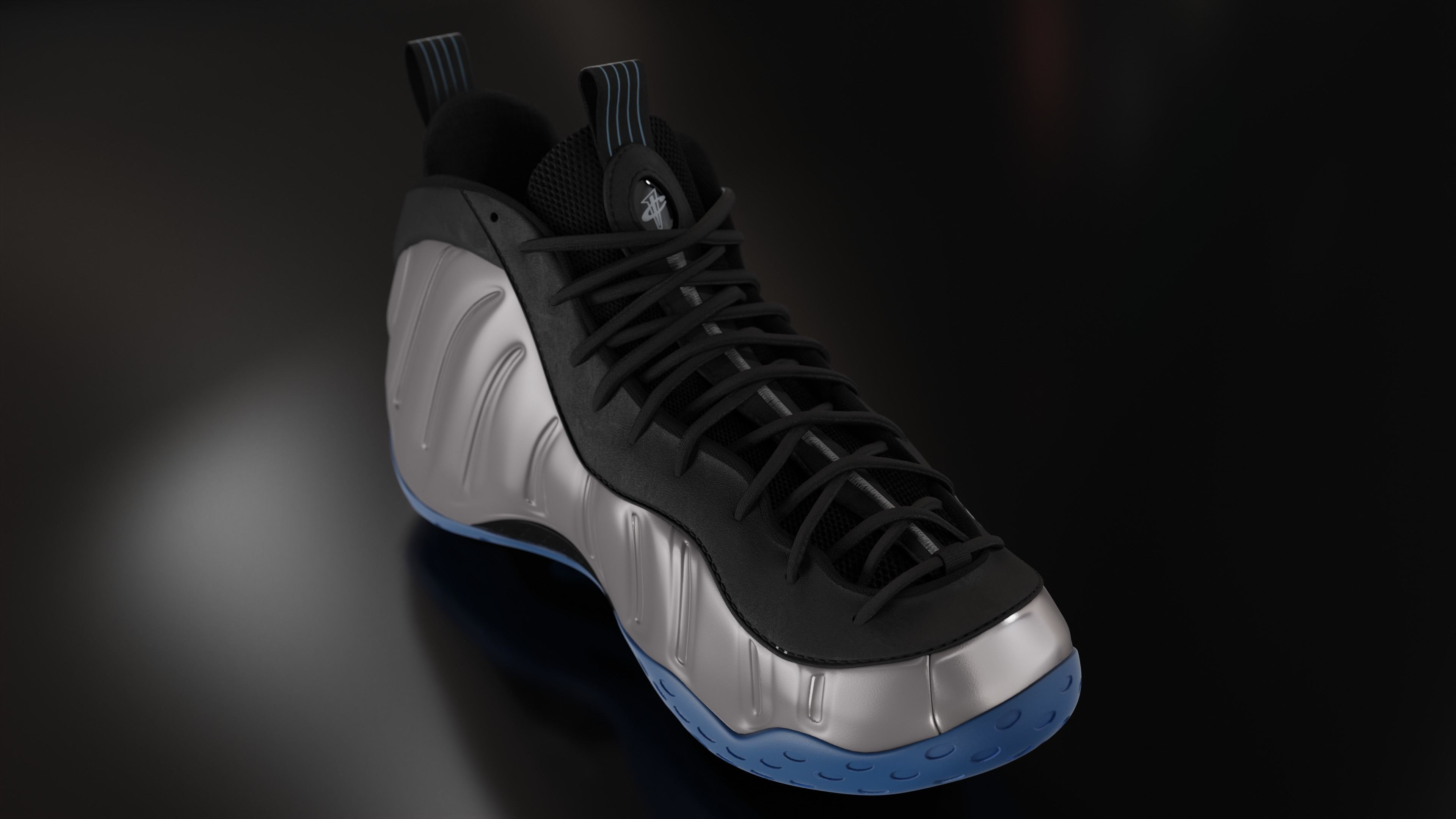 Nike Air Foamposite sneaker Low-poly 3D model_46