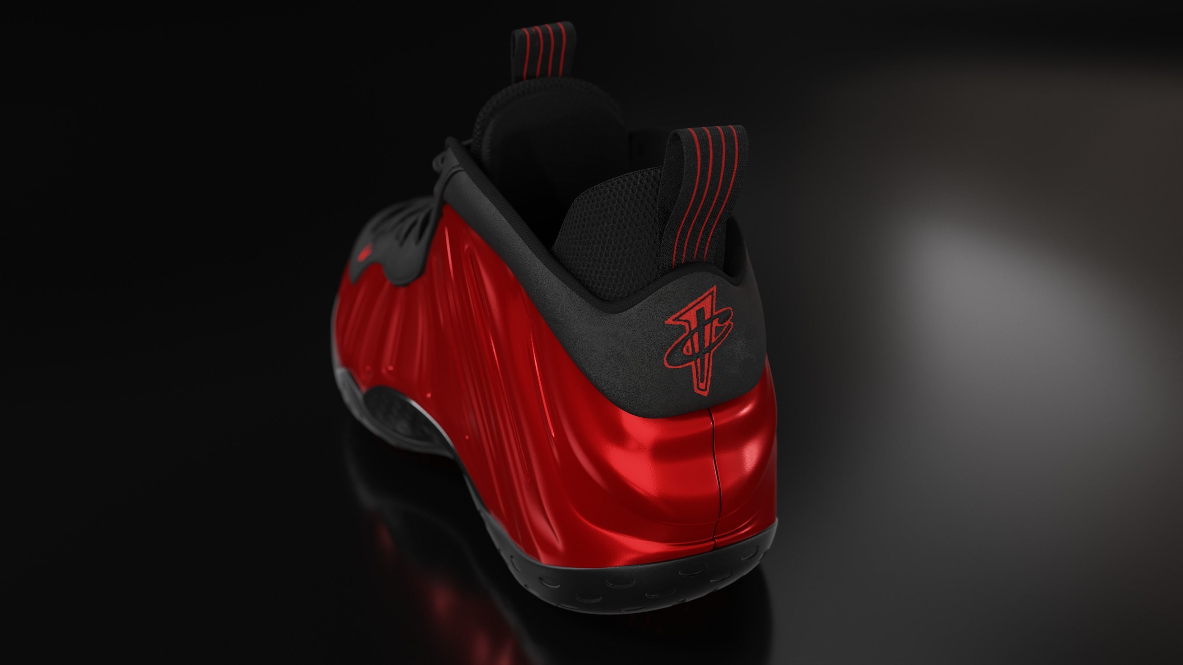 Nike Air Foamposite sneaker Low-poly 3D model_56